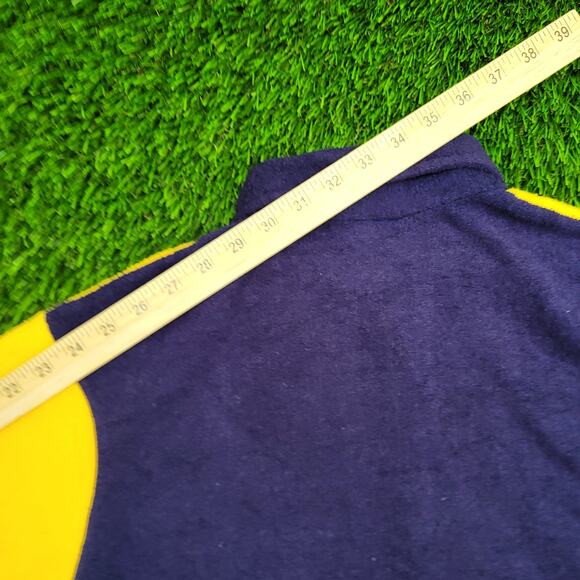 Vintage 80s Wrangler Terry Jacket M/L 23x26 Blue Yellow RARE Baggy - Picture 6 of 11